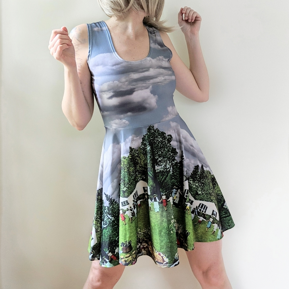 PRETTY SNAKE Midsummer Photo Print Skater Dress